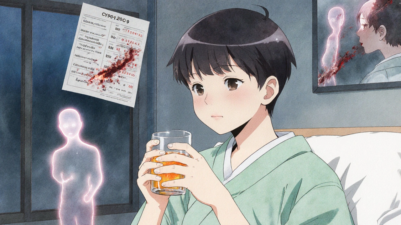 Patient mit Grapefruitsaft, enzymatische Zerstörung als Schatten im Krankenhaus.