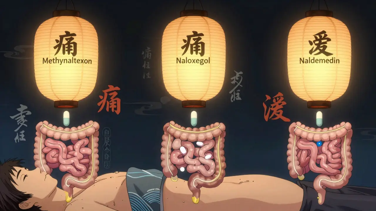 Three medicinal lanterns float above abdomen, blood-brain barrier blocking brain access.